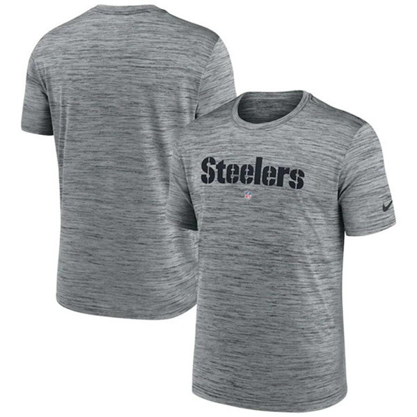 Men's Pittsburgh Steelers Gray Velocity Performance T-Shirt